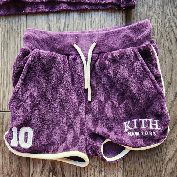 Kith Kids Cropped Velour Soccer Sweatshirt and shorts, xs - Picture 4 of 6